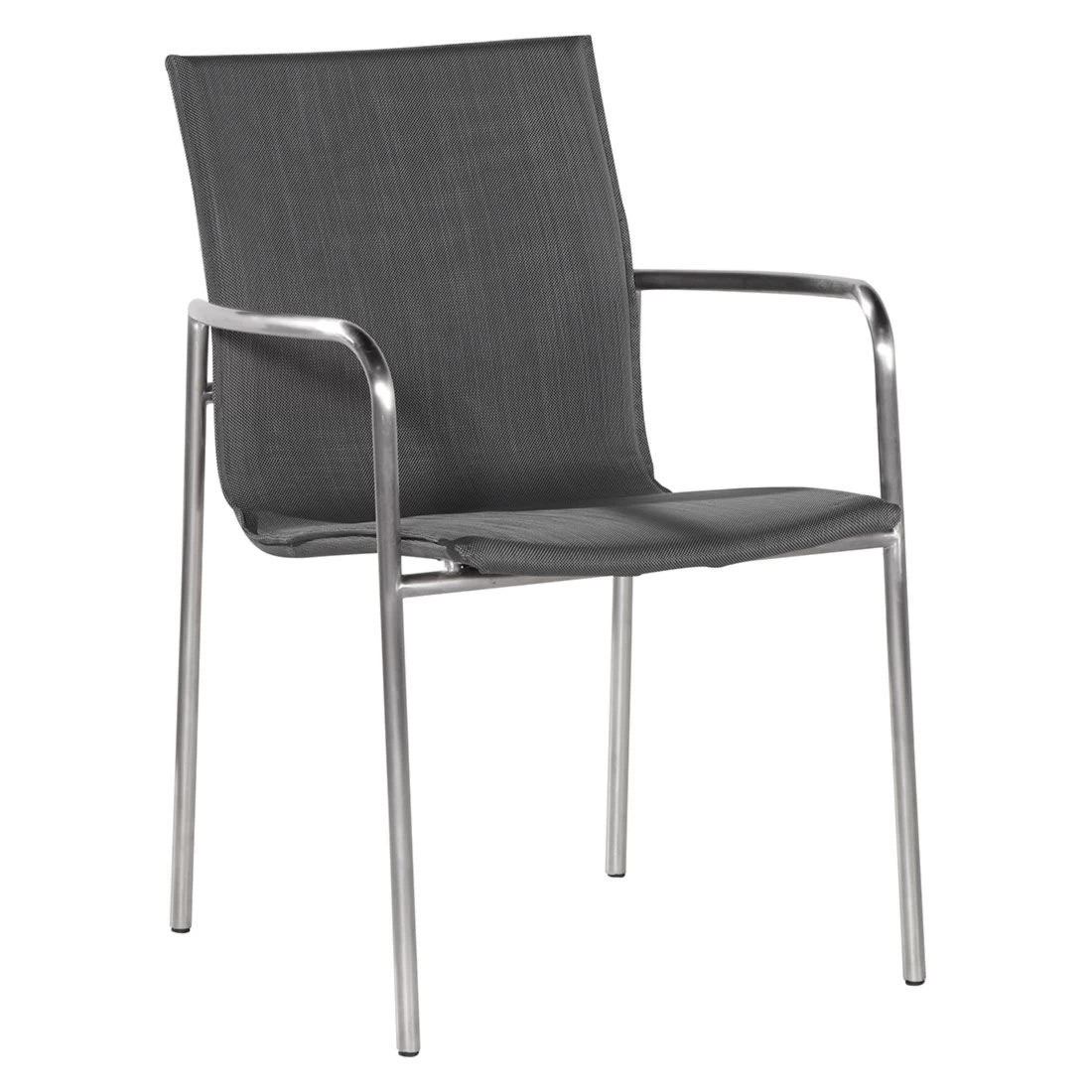 4Seasons Breeze Stapelsessel Edelstahl/Textilene Anthrazit 1 4Seasons Breeze Stapelsessel Edelstahl/Textilene Anthrazit