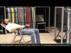 Kettler Cirrus Gartenliege Aluminium/Textilene Silber/Anthrazitgrau