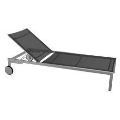 OUTLIV. Oviedo Gartenliege Edelstahl/Textilene Edelstahl/Schwarz -Gartenmöbel Store 794038 1 1