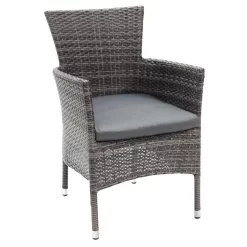 Acamp Cesar Stapelsessel Geflecht Grau-Meliert/Taupe