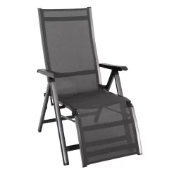 MWH Elements Relaxliege Aluminium/Textilene Eisengrau/Grau