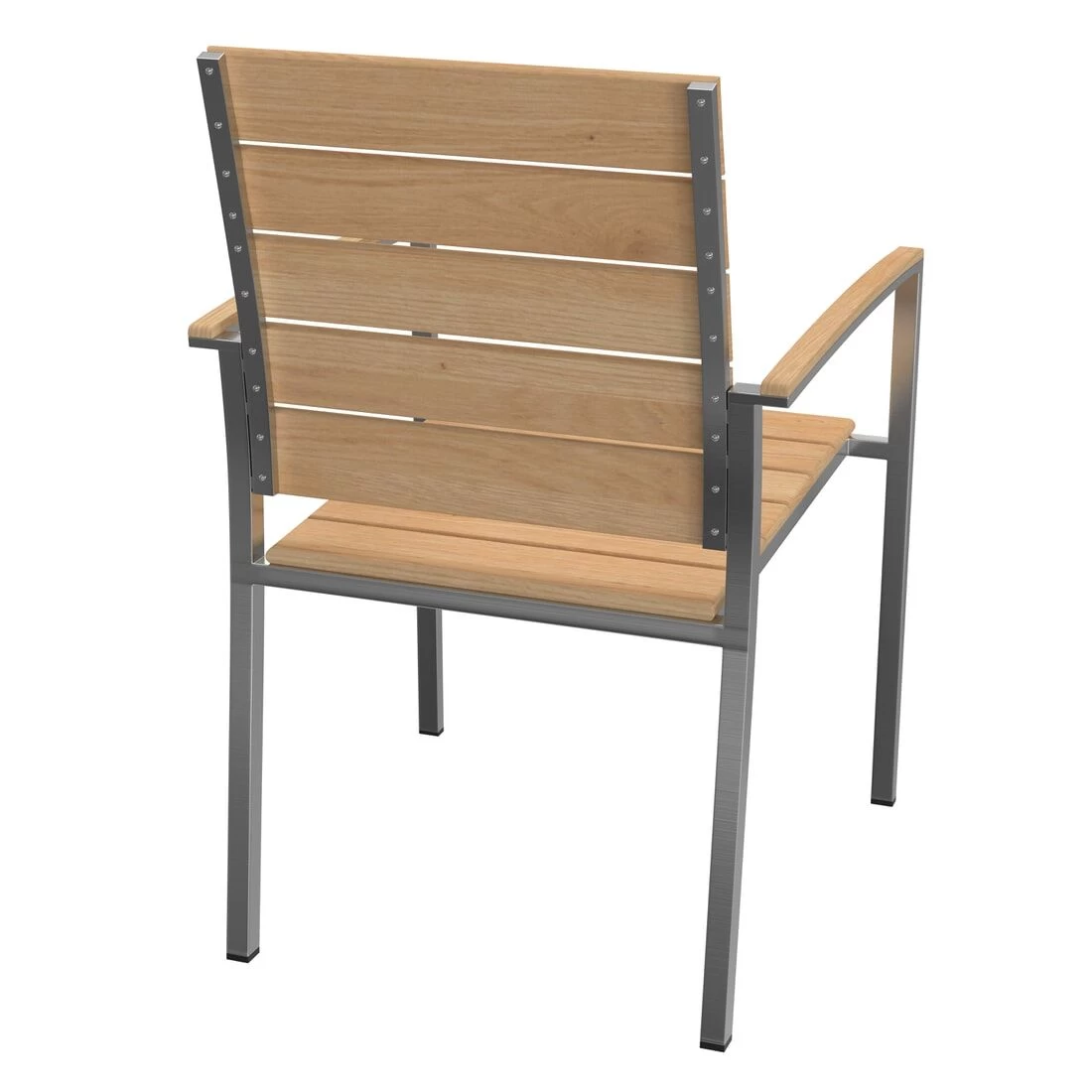 OUTLIV. Pamplona Stapelsessel Edelstahl/Teak Natur 2 OUTLIV. Pamplona Stapelsessel Edelstahl/Teak Natur – Bild 2