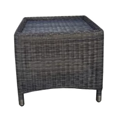 Zebra Status Fußhocker Geflecht Anthrazit