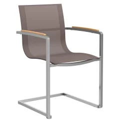 OUTLIV. Rimini Freischwinger Edelstahl/Textilene Taupe