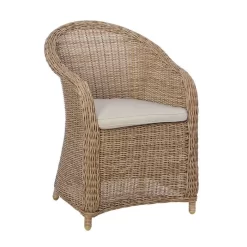 OUTLIV. Coventry Diningsessel Aluminium/Geflecht Natur/Taupe