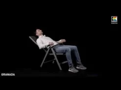 Kettler Granada Klappsessel Aluminium/Textilene Silber/Anthrazit