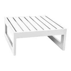 Stern New Holly Beistelltisch/Hocker 72x72x32,5cm Aluminium Weiß