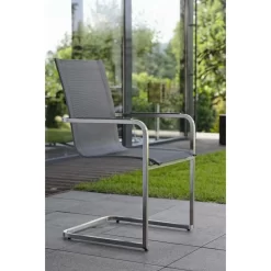 Stern Evoee Freischwinger Edelstahl/Textilene Silber/Silbergrau -Gartenmöbel Store 926577 11