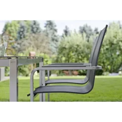 Stern Evoee Freischwinger Edelstahl/Textilene Silber/Silbergrau -Gartenmöbel Store 926577 9