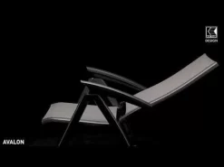 Kettler Avalon Klappsessel Aluminium/Textilen Anthrazit/Graphit