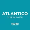 Nardi Atlantico Gartenliege Kunststoff/Textilene Weiß/Taupe