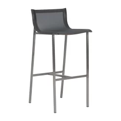 Stern Barny Garten-Barstuhl Edelstahl/Textilene Edelstahl/Silbergrau