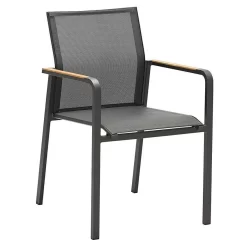 Zebra Bee Stapelsessel Aluminium/Textilene Graphit/Carbon Grey