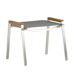 Zebra One Hocker Edelstahl/Textilene Silber/Dark Grey