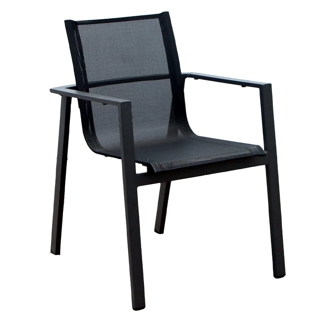 Acamp Hollywood Stapelsessel Aluminium/Textilene Anthrazit/Nero 1 Acamp Hollywood Stapelsessel Aluminium/Textilene Anthrazit/Nero