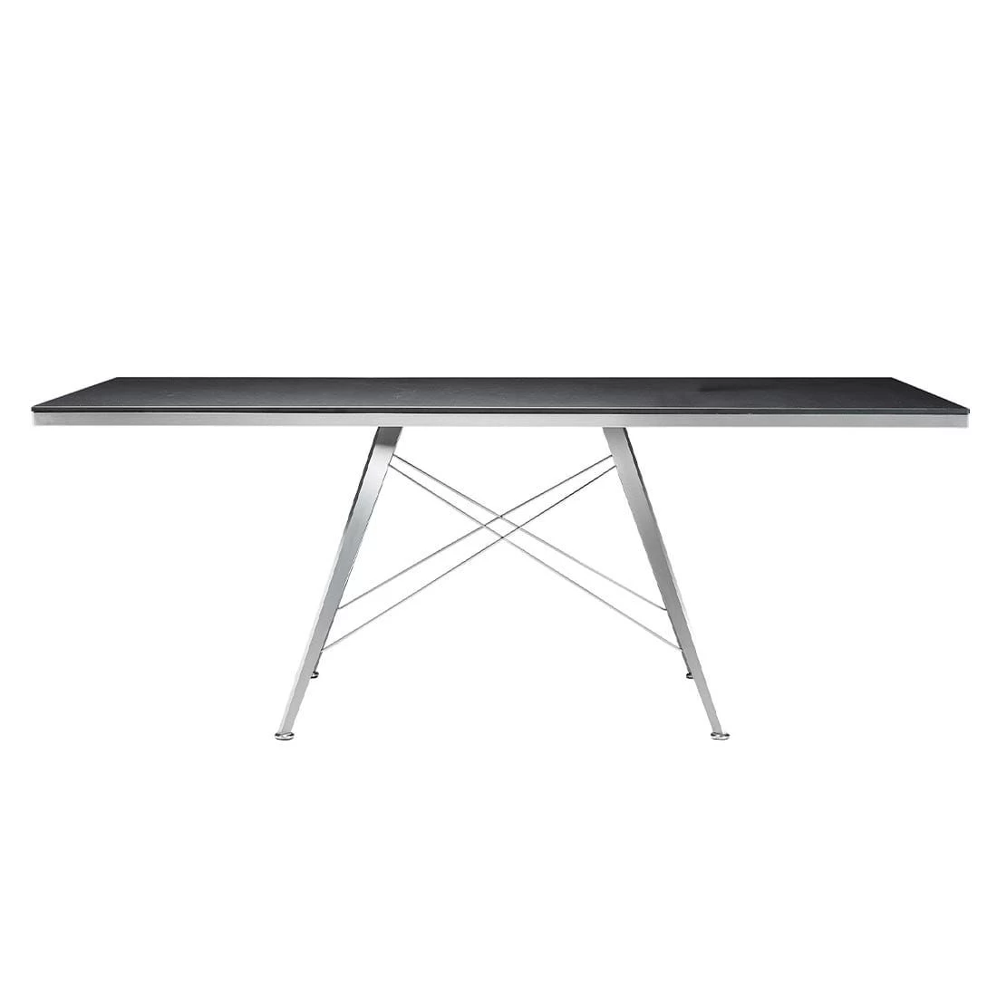 Best Beyond Babylon Gartentisch 150x90cm Edelstahl/HPL Silber/Schiefer