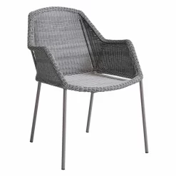 Cane-Line Breeze Stapelsessel Stahl/Geflecht Light Grey