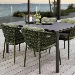 Cane-Line Ocean Stapelsessel Aluminium/Rope Dark Green 5 Cane-Line Ocean Stapelsessel Aluminium/Rope Dark Green -Gartenmöbel Store cane line ocean stapelsessel aluminium rope 1463927 3