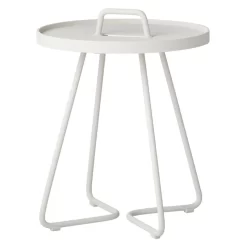 Cane-Line On-the-move Beistelltisch Ø37x47 Cm Aluminium White