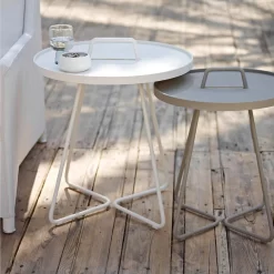Cane-Line On-the-move Beistelltisch Ø52x60 Cm Aluminium White -Gartenmöbel Store cane line on the move beistelltisch durchm52x60 cm aluminium 1464147 4