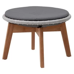 Cane-Line Peacock Hocker Teak/Geflecht Grey/Light Grey/Grey