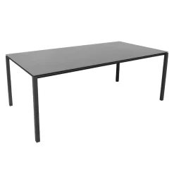 Cane-Line Pure Gartentisch 200x100cm Aluminium/Keramik Lava Grey/Basalt