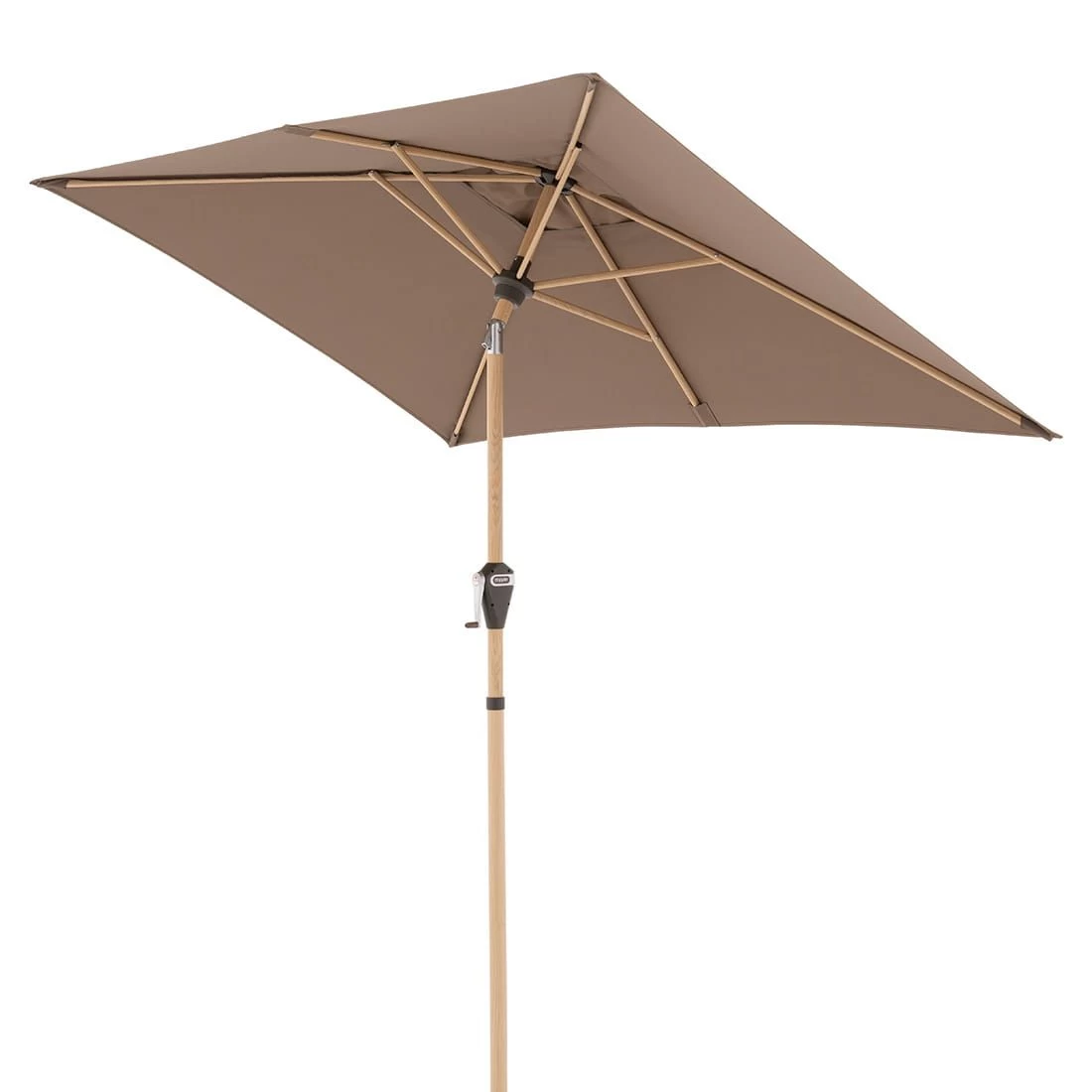 Doppler Alu-Wood Ultra Mittelstockschirm 210x140cm Greige 4 Doppler Alu-Wood Ultra Mittelstockschirm 210x140cm Greige – Bild 4