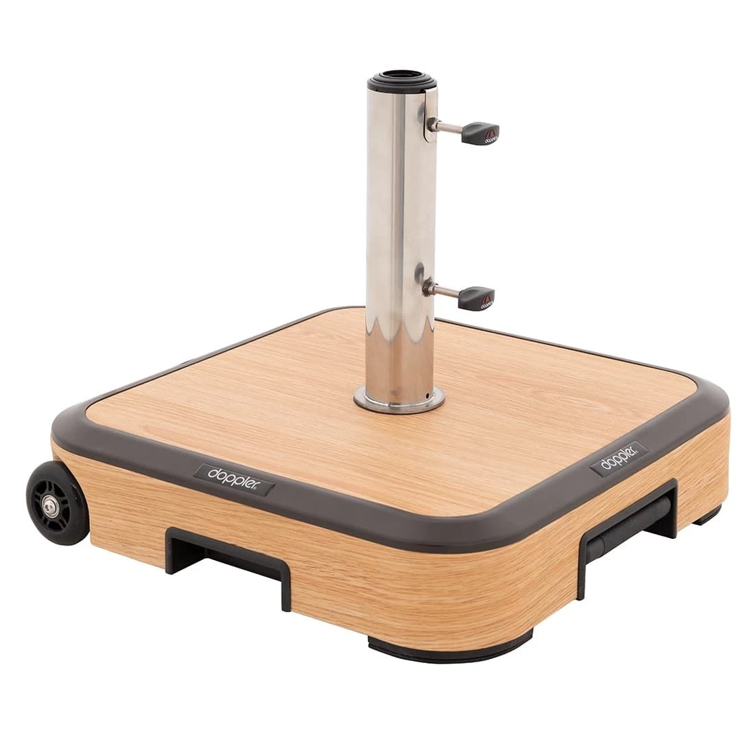 Doppler Schirmsockel 50kg Alu-Beton/Trolley M.Griff Wood 2 Doppler Schirmsockel 50kg Alu-Beton/Trolley M.Griff Wood – Bild 2