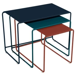 Fermob Oulala 3er Set Beistelltische Stahl Crépuscule