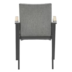 Garden Impressions Ottawa Stapelsessel Aluminium/Textilene/Teak Carbon Black/Grau -Gartenmöbel Store garden impressions ottawa diningsessel aluminium teak textilene 1436119 6