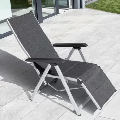 Kettler Basic Plus Relaxliege Aluminium/Outdoorgewebe Silber/Anthrazit Meliert -Gartenmöbel Store kettler basic plus relaxliege aluminium outdoorgewebe 1369294 10