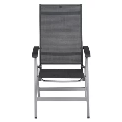 Kettler Basic+ Premium Klappsessel Aluminium/Textilene Silber/Lakritz -Gartenmöbel Store kettler basic premium klappsessel aluminium textilene 1439309 4