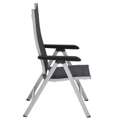 Kettler Basic+ Premium Klappsessel Aluminium/Textilene Silber/Lakritz -Gartenmöbel Store kettler basic premium klappsessel aluminium textilene 1439309 5