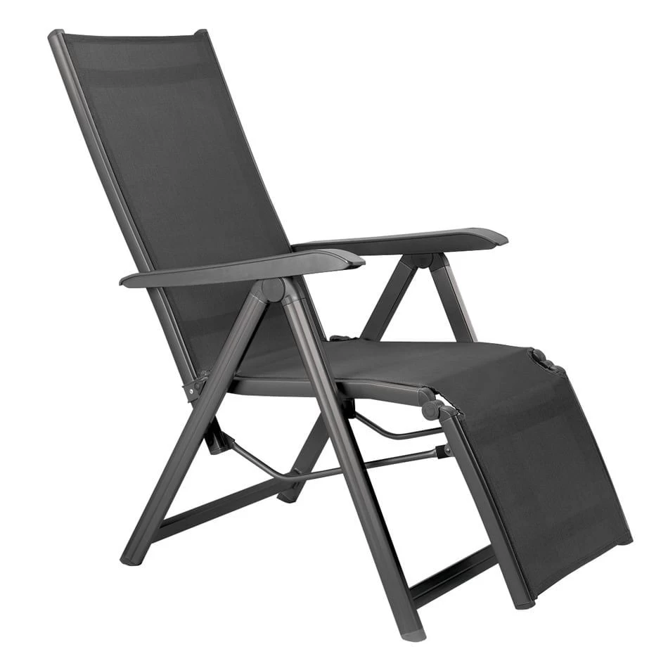 Kettler Basic Plus Relaxsessel Aluminium/Textilene Anthrazit/Anthrazit 2 Kettler Basic Plus Relaxsessel Aluminium/Textilene Anthrazit/Anthrazit – Bild 2