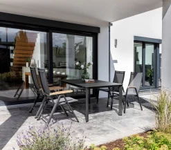 Kettler Cirrus Klappsessel Aluminium/Teak-Armlehne Anthrazit/Anthrazit-Grau -Gartenmöbel Store kettler cirrus klappsessel aluminium teak armlehne anthrazit anthrazit grau 1270899 2