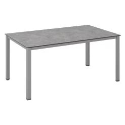 Kettler Cubic Gartentisch 160x95 Cm Aluminium/HPL Silber/Kalksandstein