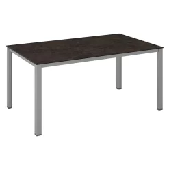 Kettler Cubic Gartentisch 160x95 Cm Aluminium/Keramik-Glas Silber/Anthrazit