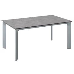 Kettler Diamond Gartentisch 220x95cm Aluminium/HPL Silber/Kalksandstein