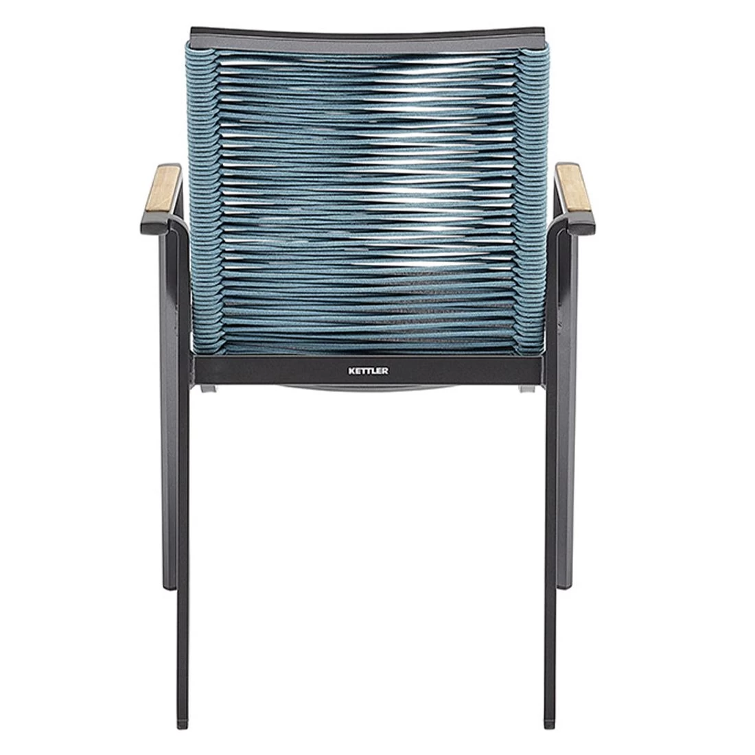 Kettler Diamond Stapelsessel Aluminium/Rope Anthrazit/Charcoal/Petrol 4 Kettler Diamond Stapelsessel Aluminium/Rope Anthrazit/Charcoal/Petrol – Bild 4