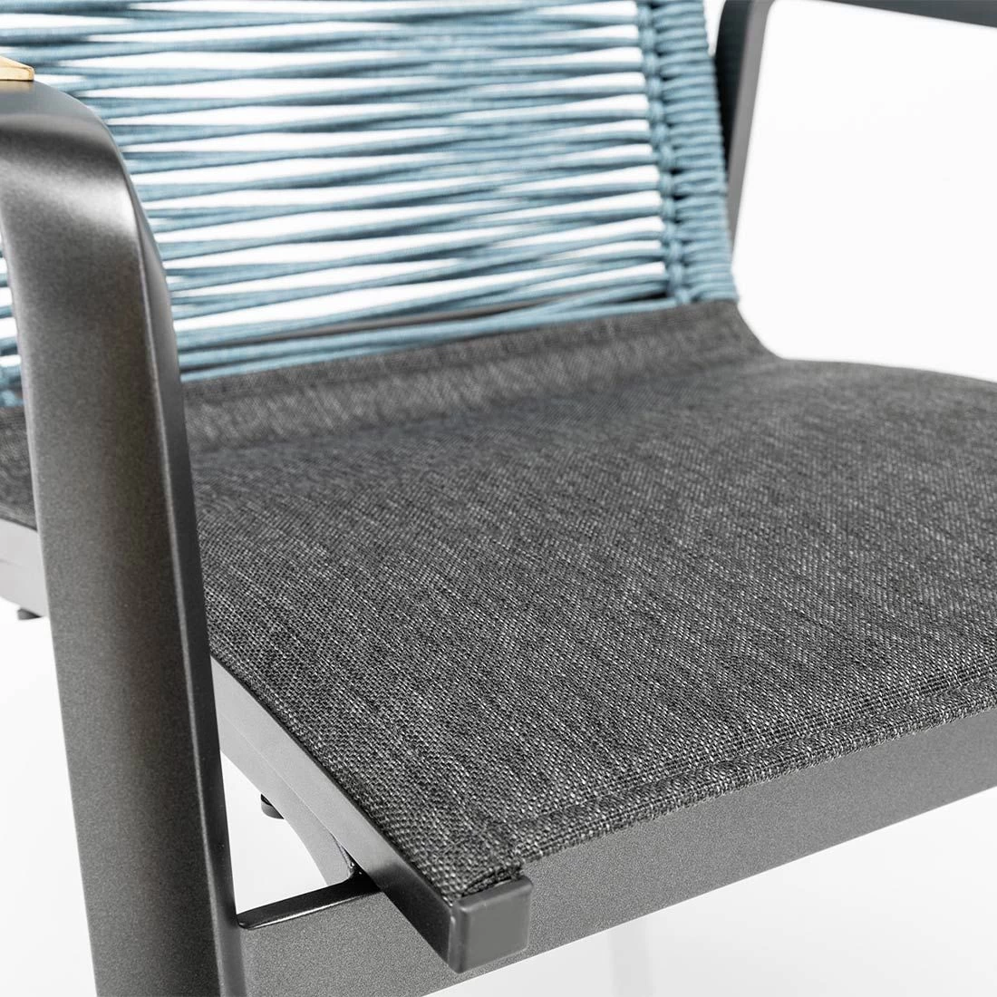 Kettler Diamond Stapelsessel Aluminium/Rope Anthrazit/Charcoal/Petrol 6 Kettler Diamond Stapelsessel Aluminium/Rope Anthrazit/Charcoal/Petrol – Bild 6