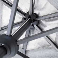 Kettler Easy Allround Stockschirm Ø270cm Inkl. Ständer Anthrazit/Hellgrau Meliert -Gartenmöbel Store kettler easy allround stockschirm durchm270cm inkl staender 1393263 3