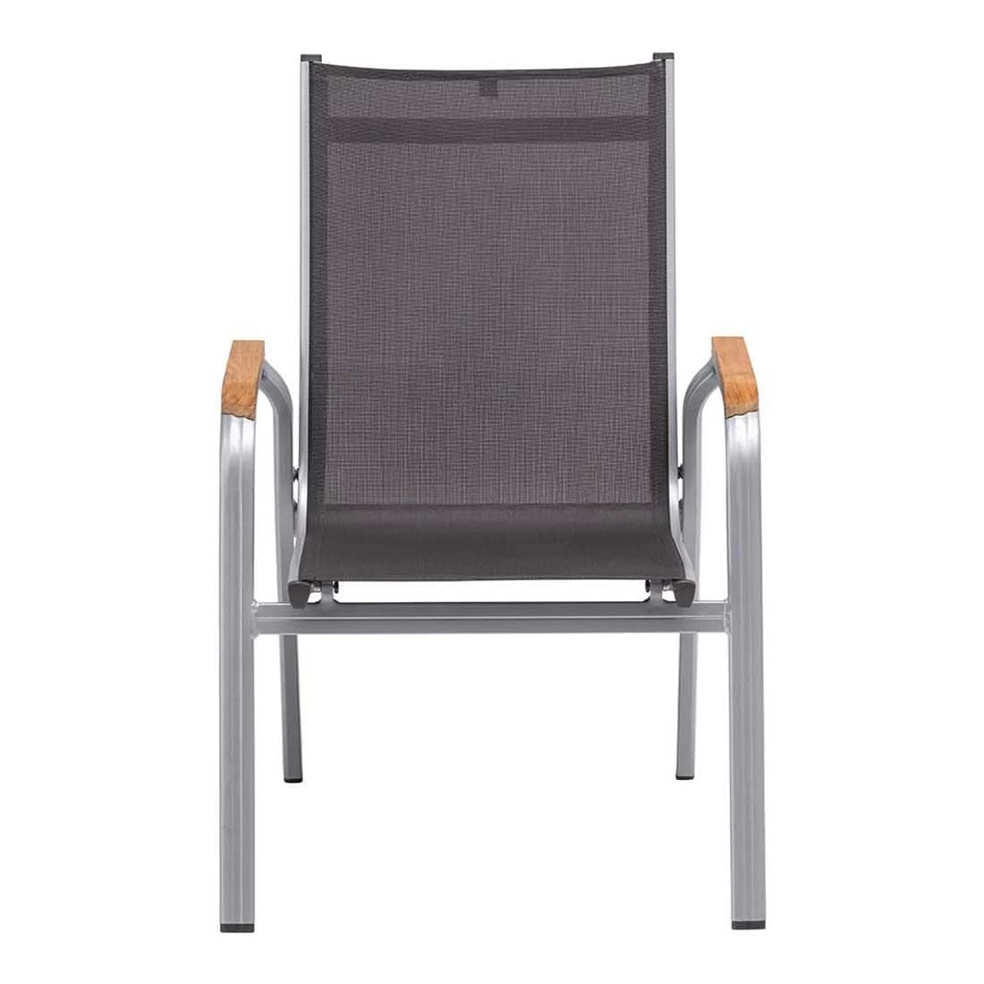 Kettler Granada Stapelsessel Aluminium/Outdoorgewebe Silber/Anthrazit 5 Kettler Granada Stapelsessel Aluminium/Outdoorgewebe Silber/Anthrazit – Bild 5