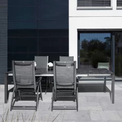 Kettler Avalon Klappsessel Aluminium/Textilen Anthrazit/Graphit -Gartenmöbel Store kettler hks avalon klappsessel aluminium textilen 3