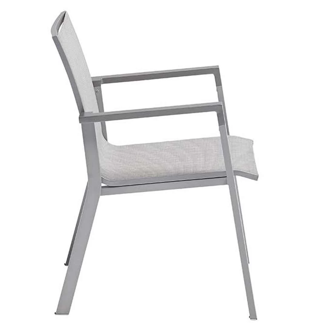 Kettler Rasmus Stapelsessel Aluminium/Outdoorgewebe Silber/Hellgrau 5 Kettler Rasmus Stapelsessel Aluminium/Outdoorgewebe Silber/Hellgrau – Bild 5