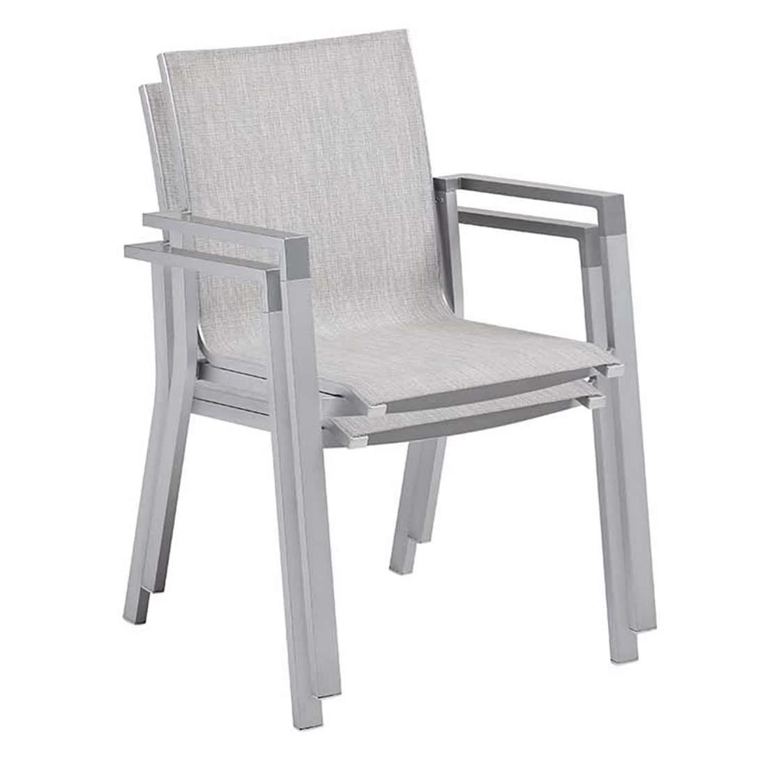 Kettler Rasmus Stapelsessel Aluminium/Outdoorgewebe Silber/Hellgrau 7 Kettler Rasmus Stapelsessel Aluminium/Outdoorgewebe Silber/Hellgrau – Bild 7