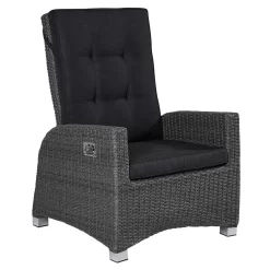 LC Garden Barcelona Gartensessel Geflecht/Polyester Grau Mix/Schwarz