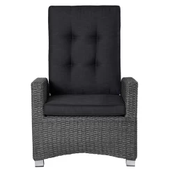 LC Garden Barcelona Gartensessel Geflecht/Polyester Grau Mix/Schwarz -Gartenmöbel Store l c wholesaler barcelona verstellsessel geflecht grey mix 997153 3