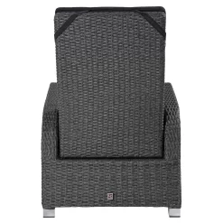 LC Garden Barcelona Gartensessel Geflecht/Polyester Grau Mix/Schwarz -Gartenmöbel Store l c wholesaler barcelona verstellsessel geflecht grey mix 997153 5