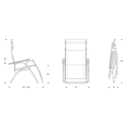 Lafuma Futura Relaxliege Stahl/Be Comfort Titane/Bleu Encre -Gartenmöbel Store lafuma futura relaxliege stahl be comfortr basalte bleu encre 1116657 5