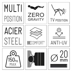 Lafuma Futura Relaxliege Stahl/Be Comfort Titane/Bleu Encre -Gartenmöbel Store lafuma futura relaxliege stahl be comfortr basalte bleu encre 1116657 7